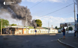 În Odessa au fost înregistrate două explozii urmate de un incendiu puternic 