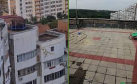 Trambulina de la etajul 17 Poliția sa autosesizat și a demontat pericolul pentru copii