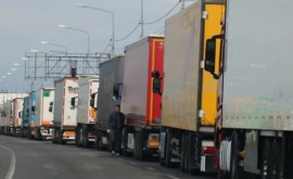 Sute de camioane stau în rînd la vamă