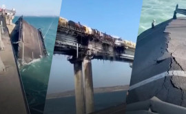În Rusia a fost făcut public un video de la locul incidentului de pe podul din Crimeea 