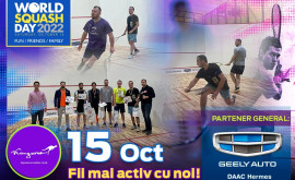 În Moldova a avut loc un nou turneu de squash cu sprijinul DAAC Hermes și al salonului GEELY