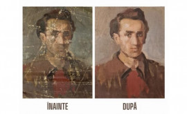 Un tablou din 1948 cu Glebus Sainciuc a fost restaurat la București