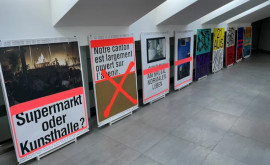 Afișe din Germania Austria și Elveția prezentate întro expoziție la Chișinău