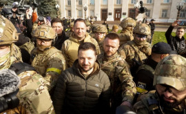 Președintele Ucrainei a vizitat Hersonul eliberat