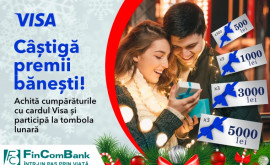 InspirațiDeSărbători Achită cu cardul Visa de la FinComBank şi bucurăte de premii bănești
