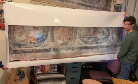В ходе ремонта на кухне в старом доме обнаружена 400летняя настенная роспись