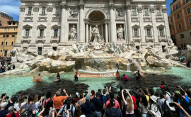 В Риме климатические активисты закрасили в черный цвет воду в популярном фонтане Треви