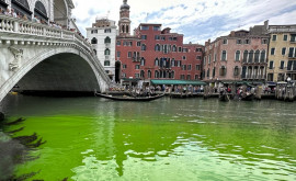 Sa aflat de ce canalul central din Veneția a devenit verde fluorescent