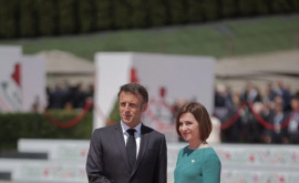 Maia Sandu Mam bucurat săl revăd în Moldova pe Președintele Franței Emmanuel Macron