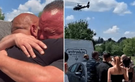 Человек инсценировавший собственную смерть появился на похоронах на вертолете