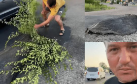 În urma unui filmuleț pe internet a fost reparat un tronson periculos de drum din Budești