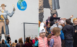 В одной из школ Польши появилась фреска созданная молдавским художником