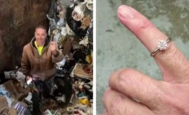 Потерянное кольцо с бриллиантом нашли в грудах мусора