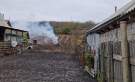 Ardere ilegală de deșeuri la Leova