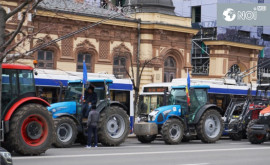 Protestul fermierilor este afectată circulația troleibuzelor pe bd Ștefan cel Mare 