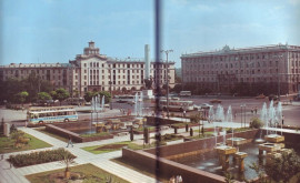 Vedere asupra orașul Chișinău de pe Hotelul Inturist
