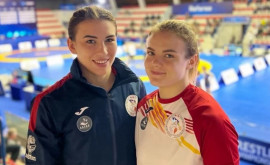 Medaliatele Campionatelor Europene de lupte Mariana Drăguțan și Irina Rîngaci au fost felicitați 