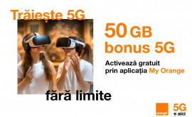 Orange Moldova oferă tuturor abonaților săi un super cadou 50 GB bonus 5G în cea mai extinsă rețea din țară