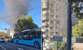 Incendiu la Botanica Fum dens se ridică deasupra Centrului de Tineret din sector