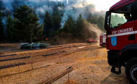 Peste 5 ore de intervenție continuă a pompierilor moldoveni în lupta cu incendiile de vegetație din Grecia