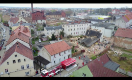 În Polonia sa prăbușit o casă de locuit VIDEO