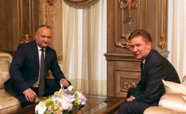 Ce a discutat Dodon cu șeful Gazpromului