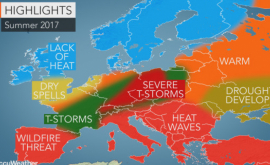 Предупреждение в связи с экстремальной жарой в Молдове карта