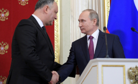 Dodon se va întîlni cu Putin pentru a aborda problema tensiunilor bilaterale