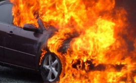 Пожар уничтожил автомобиль на Чеканах