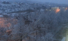Сказочные виды Кишинева после ночного снегопада ФОТО