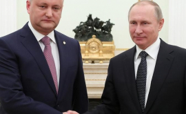 Igor Dodon felicitat cu ocazia sărbătorilor de iarnă de Vladimir Putin