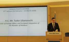 Ulianovschi a prezentat poziția Moldovei la Consiliul ONU pentru Drepturile Omului