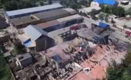 Imagini cu DRONA Cum arată clădirea din Comrat după incendiul devastator VIDEO