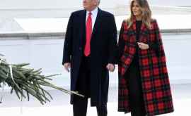 Трамп с супругой встретили рождественскую ель в Белом доме ФОТО