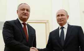 A fost anunţată data întrevederii dintre Dodon și Putin de la Moscova