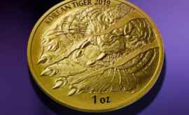 В Южной Корее представили коллекционную медаль с изображением тигра 