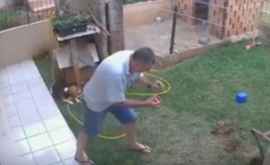 Un bărbat a vrut să scape de gîndaci dar șia aruncat grădina în aer VIDEO