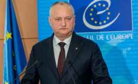 Dodon cere APCE să nu sprijine partide dar cetățenii Republicii Moldova