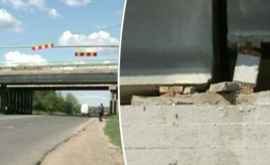 Podul care leagă Stăuceniul de Cricova stă să se prăbușească