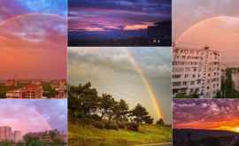 Вчера молдоване могли наблюдать сказочный закат и радугу ФОТО