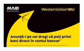 Transferuri bănești direct la cont un nou serviciu în Republica Moldova lansat de Western Union în parteneriat cu Moldova Agroindbank