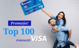 Premii pentru TOP 100 cei mai activi utilizatori de carduri Visa de la Victoriabank