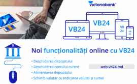 VB24 noi funcționalități în aplicația de online banking de la Victoriabank
