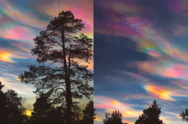 Фотограф запечатлел крайне редкое атмосферное явление в небе Финляндии