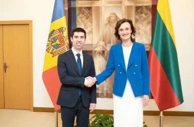 Șeful diplomației Republicii Moldova, Mihai Popșoi, a discutat cu președinta Seimas-ului Lituaniei