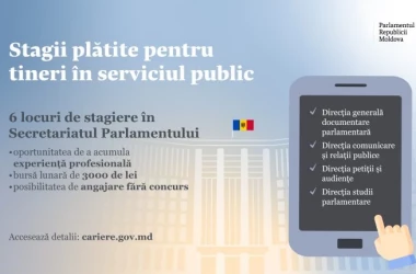 Stagii plătite pentru tineri în Secretariatul Parlamentului. Vezi unde poți depune dosarul