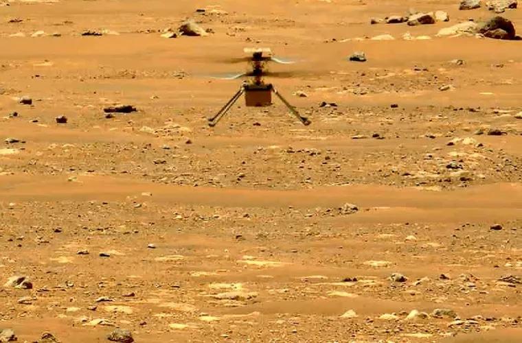 Вертолет Ingenuity развил рекордную скорость во время полета на Марсе