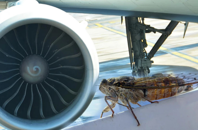 Avionul presei de la Casa Albă nu a putut decola la timp din cauza unor insecte apărute după 17 ani