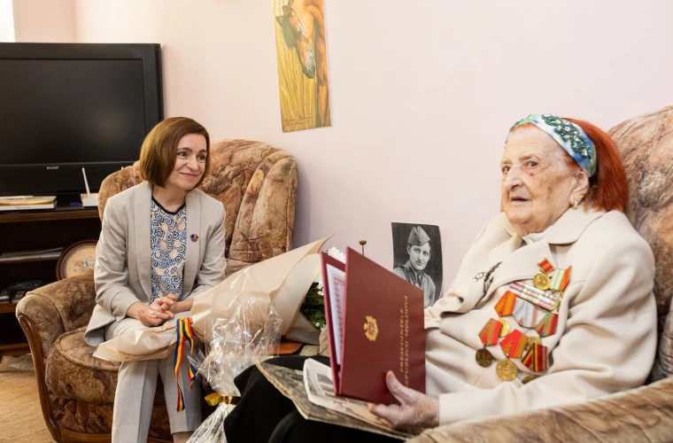 Maia Sandu a vizitat-o pe ultima supraviețuitoare din Moldova a asediului Leningradului