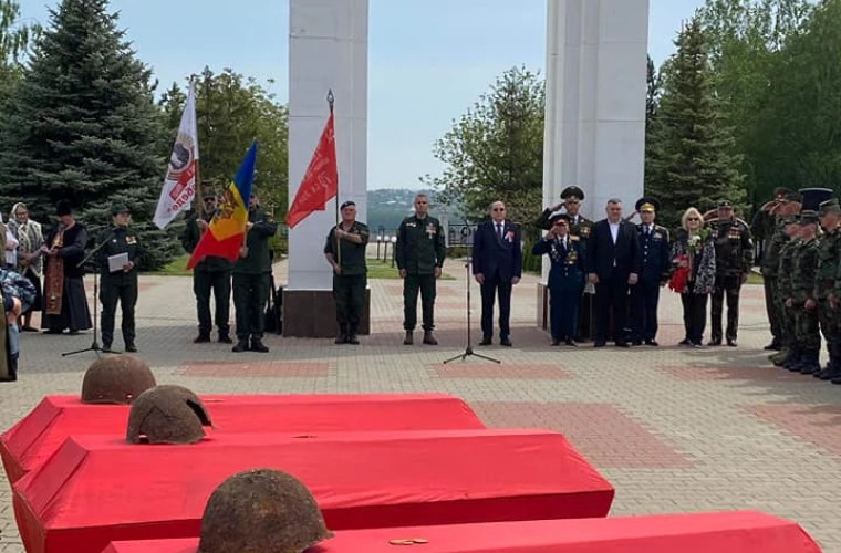 На Шерпенском плацдарме захоронили останки освобождавших Молдову воинов 